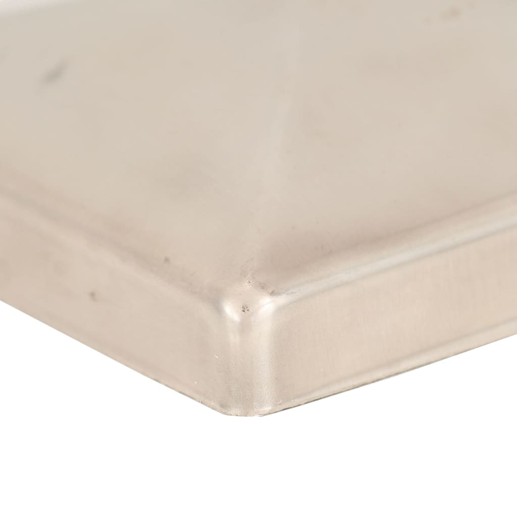 Pfostenkappen 6 Stk. Pyramide Edelstahl 101 x 101 mm