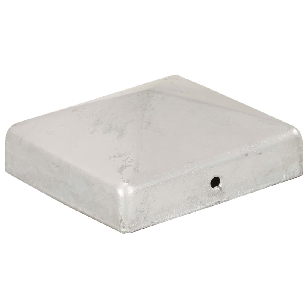 Pfostenkappen 6 Stk. Pyramide Verzinktes Metall 81 x 81 mm