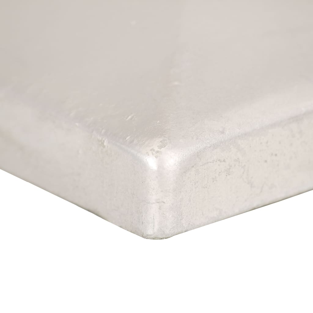 Pfostenkappen 6 Stk. Pyramide Verzinktes Metall 81 x 81 mm