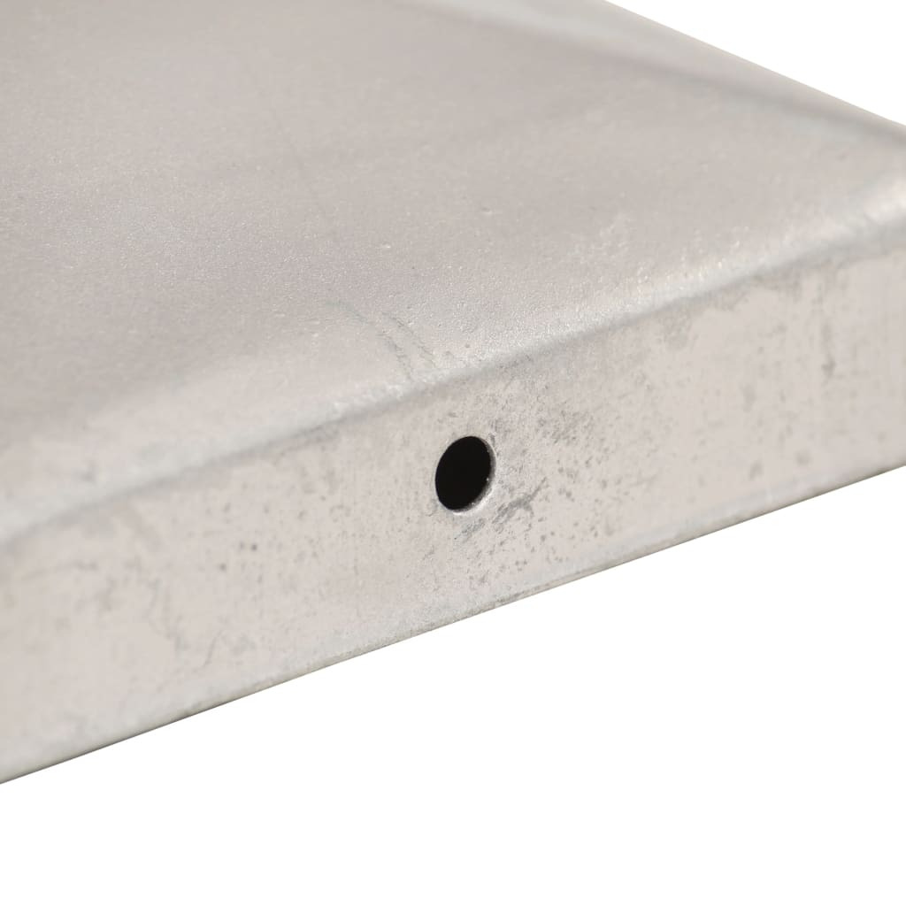 Pfostenkappen 6 Stk. Pyramide Verzinktes Metall 81 x 81 mm