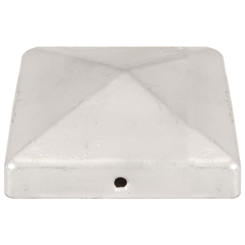 Pfostenkappen 6 Stk. Pyramide Verzinktes Metall 101 x 101 mm