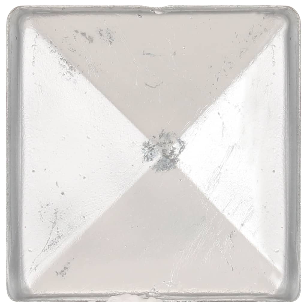 Pfostenkappen 6 Stk. Pyramide Verzinktes Metall 101 x 101 mm