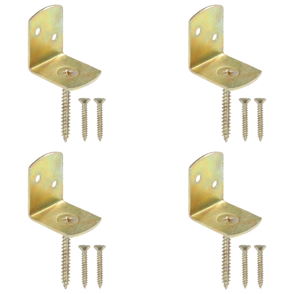 Flechtzaunhalter 4 Stk. L-Form Verzinktes Metall