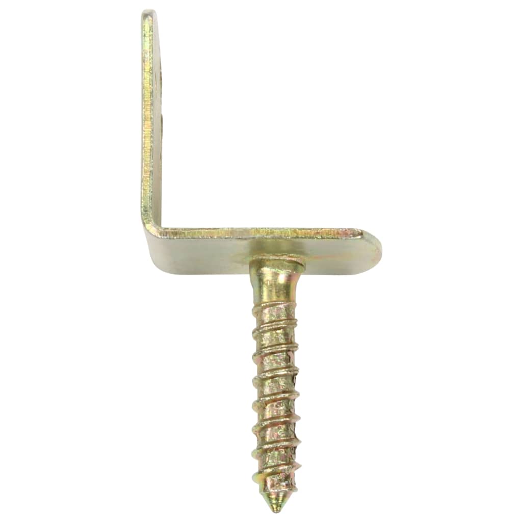 Flechtzaunhalter 4 Stk. L-Form Verzinktes Metall