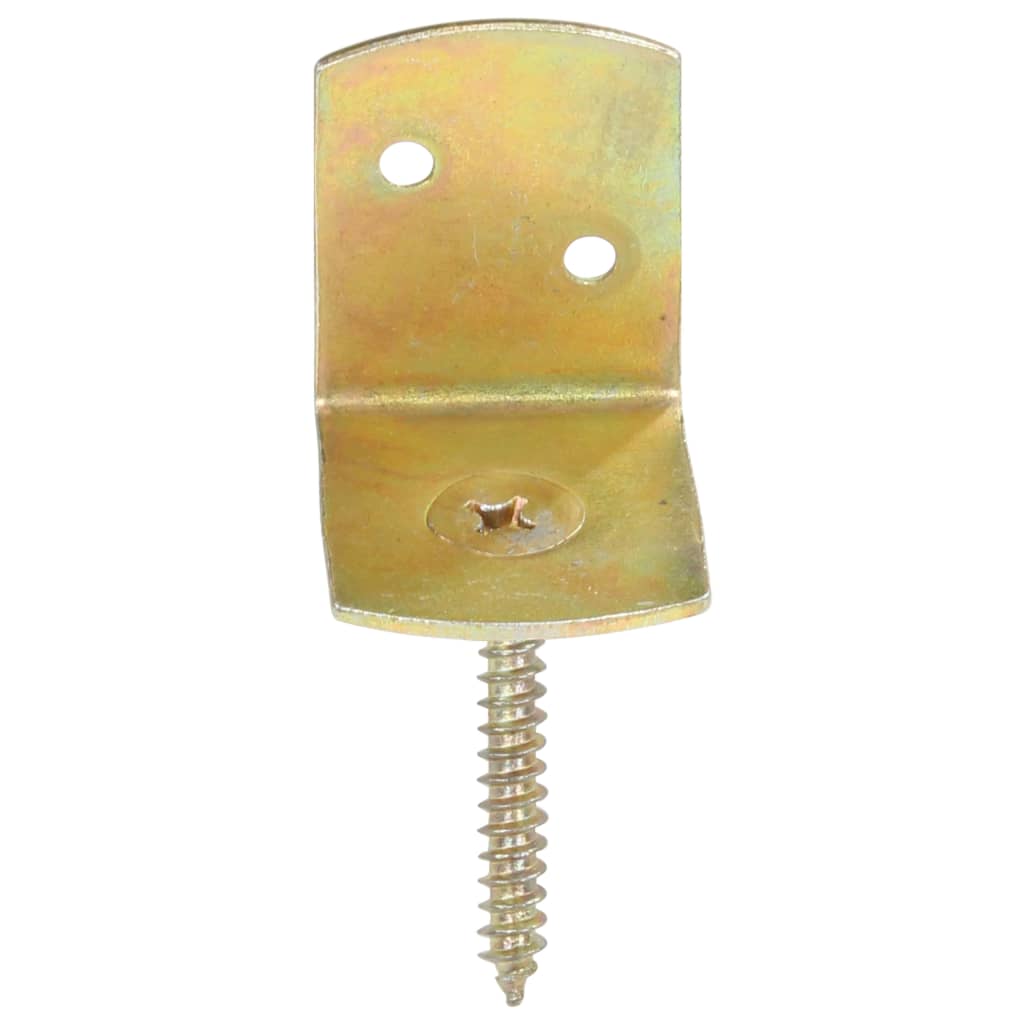 Flechtzaunhalter 48 Stk. L-Form Verzinktes Metall