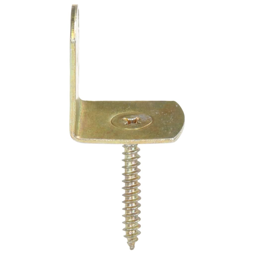 Flechtzaunhalter 48 Stk. L-Form Verzinktes Metall
