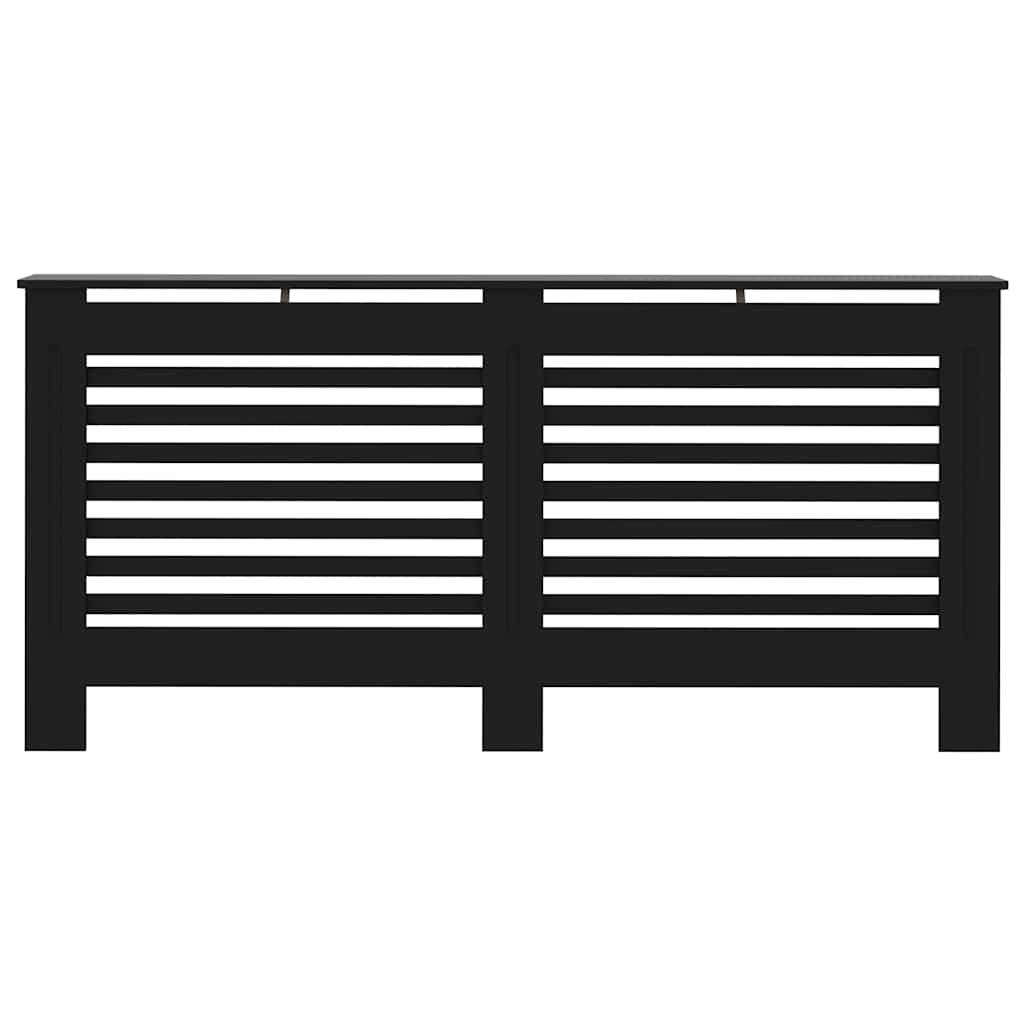 Heizkörperverkleidung Schwarz 172x19x81,5 cm MDF