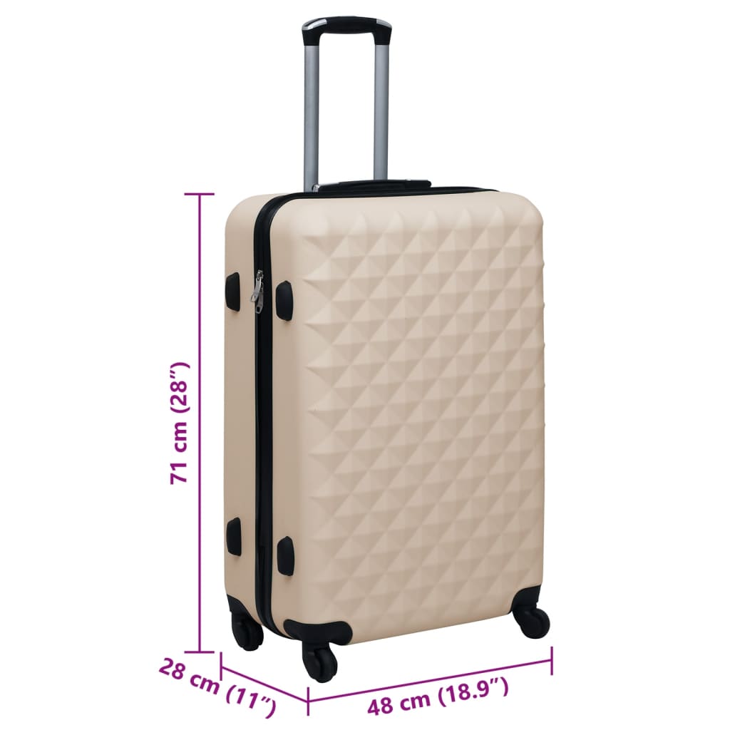 Hard Shell Trolley Golden ABS