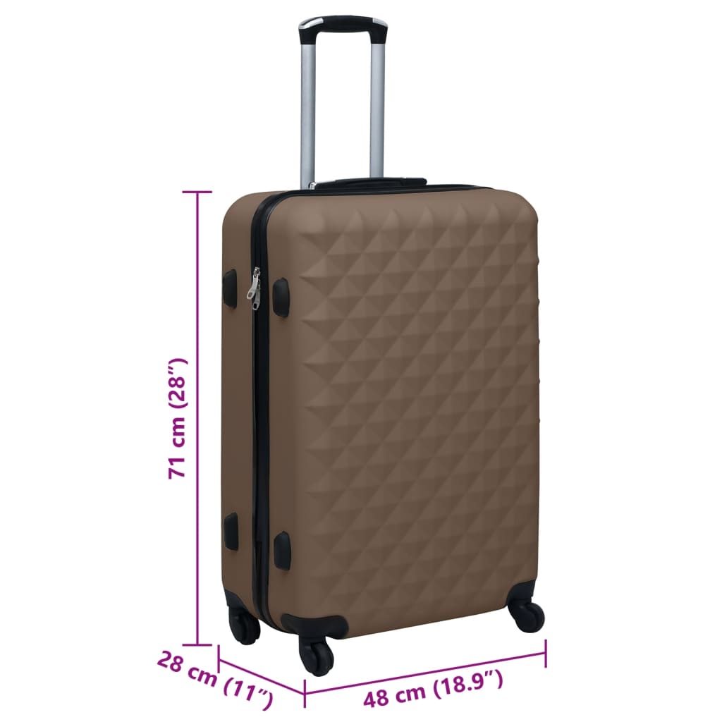 Hard Shell Trolley Brown ABS
