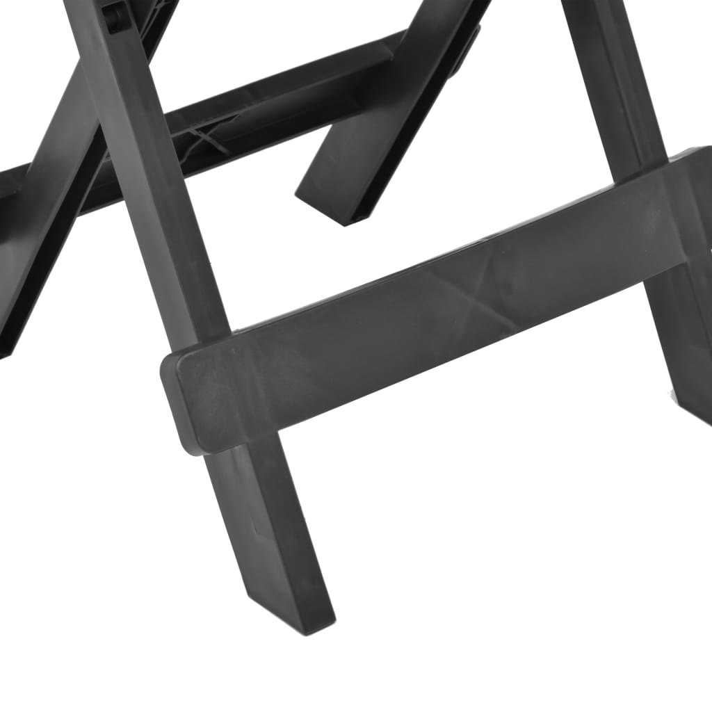 Garden Table Foldable Anthracite 45x43x50 cm Plastic