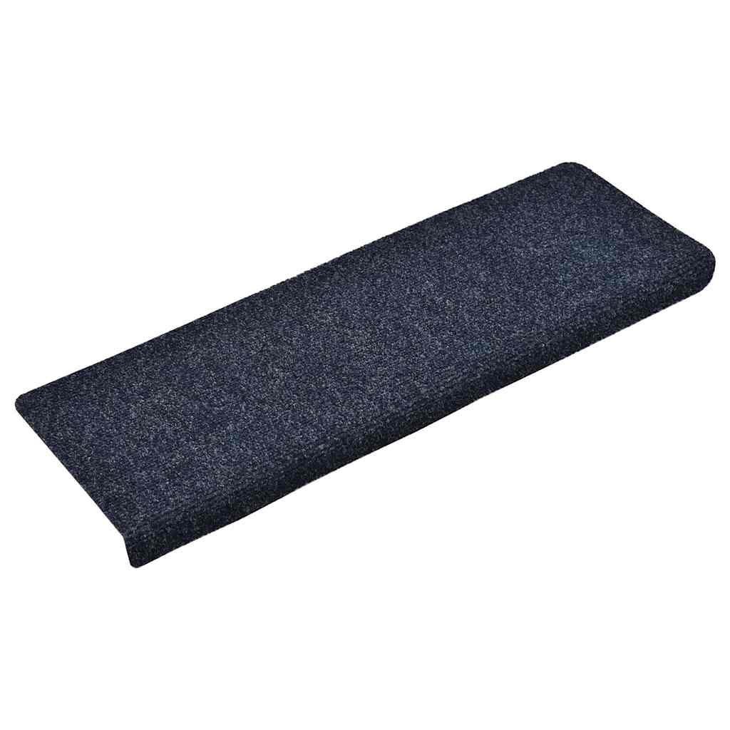 Stair mats 15 pcs. Needle felt 65x21x4 cm Blue