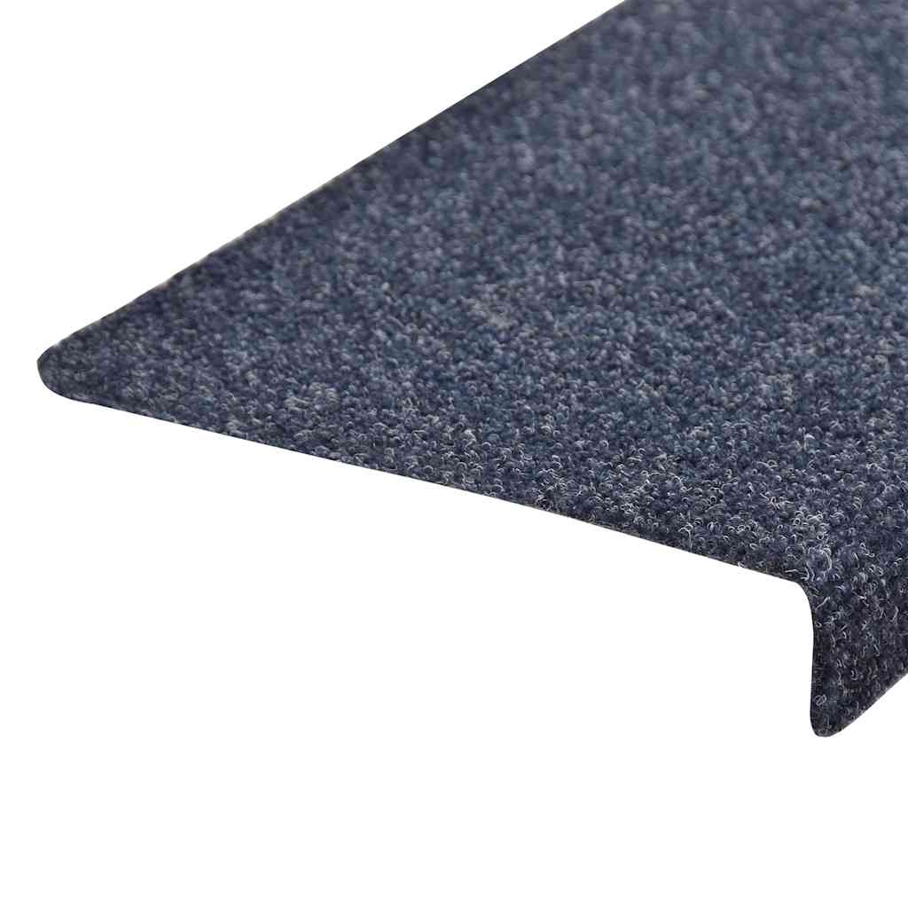 Stair mats 15 pcs. Needle felt 65x21x4 cm Blue