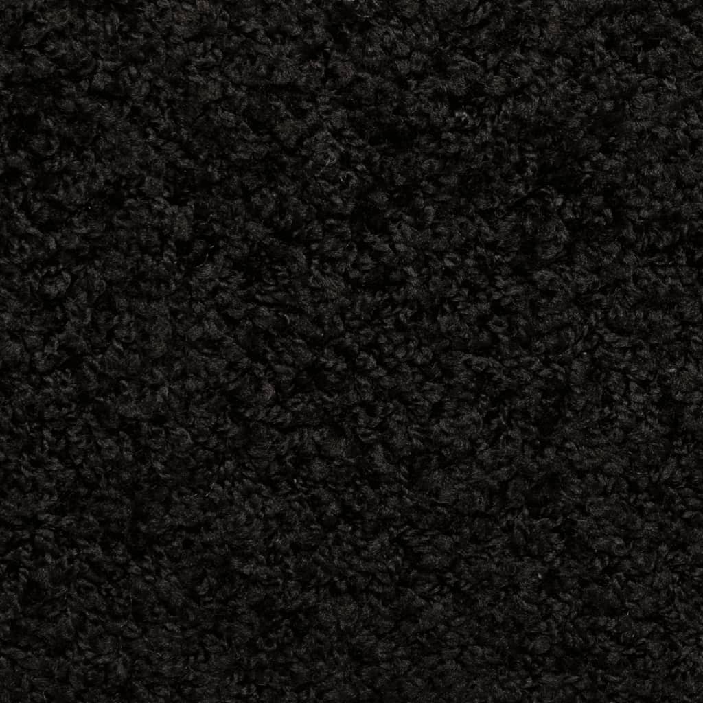 Carpet stair treads 15 pieces 65x21x4 cm black