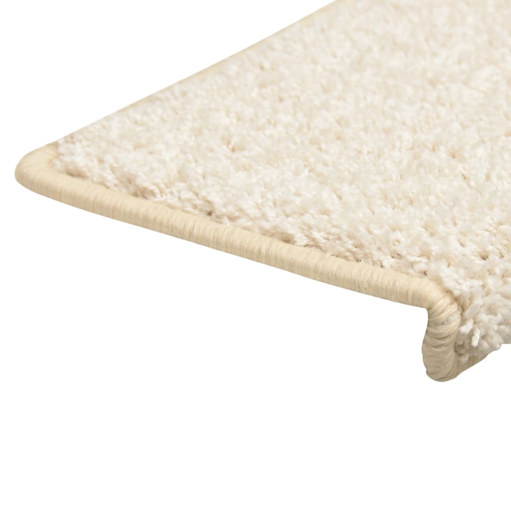 Stair mats 15 pcs. 65x21x4 cm white