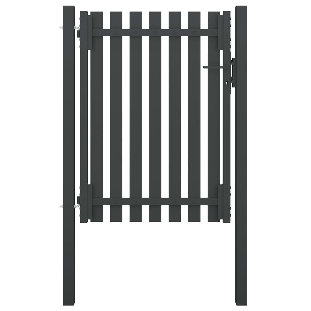Gartentor Stahl 1x1,7 m Anthrazit