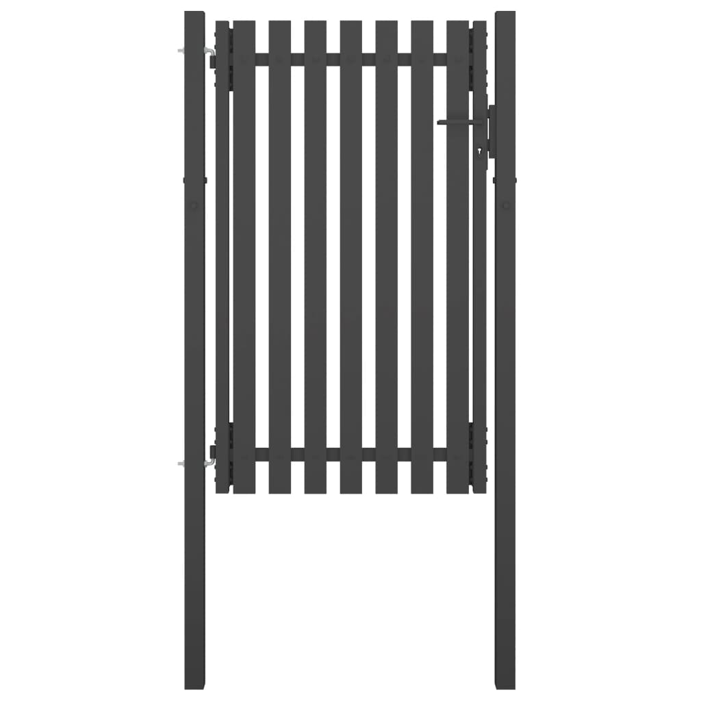 Gartentor Stahl 1x2 m Anthrazit