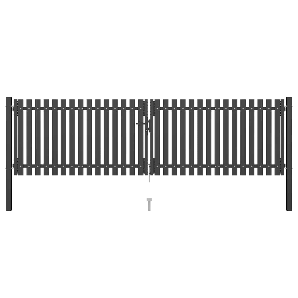 Gartentor Stahl 4x1,25 m Anthrazit