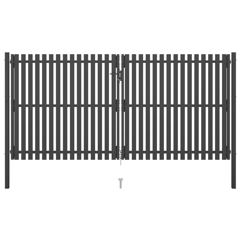 Gartentor Stahl 4x2,25 m Anthrazit