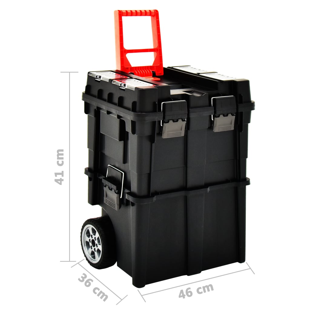 Werkzeug-Organizer Trolley mit Griff 45x36x90 cm