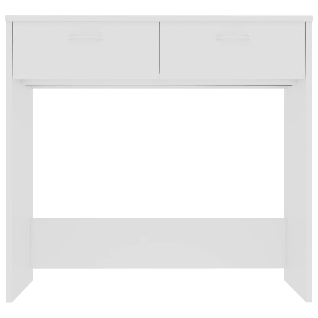 Desk White 80×40×75 cm Wood Material