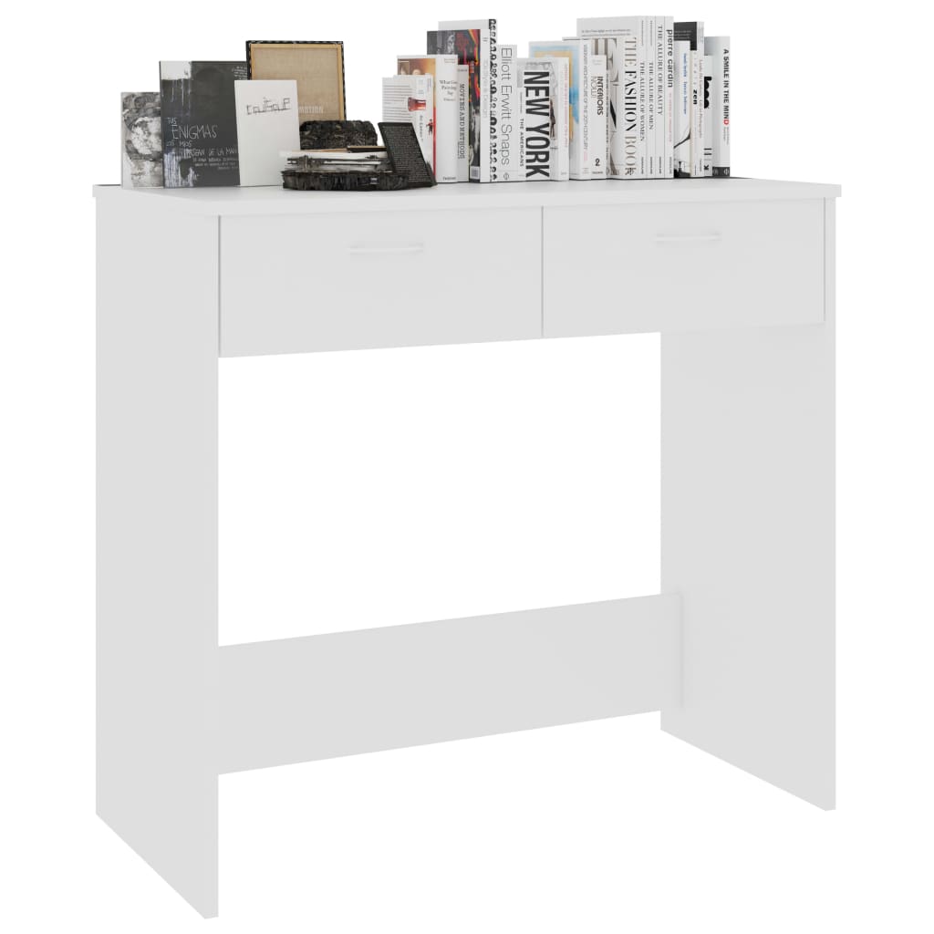 Desk White 80×40×75 cm Wood Material