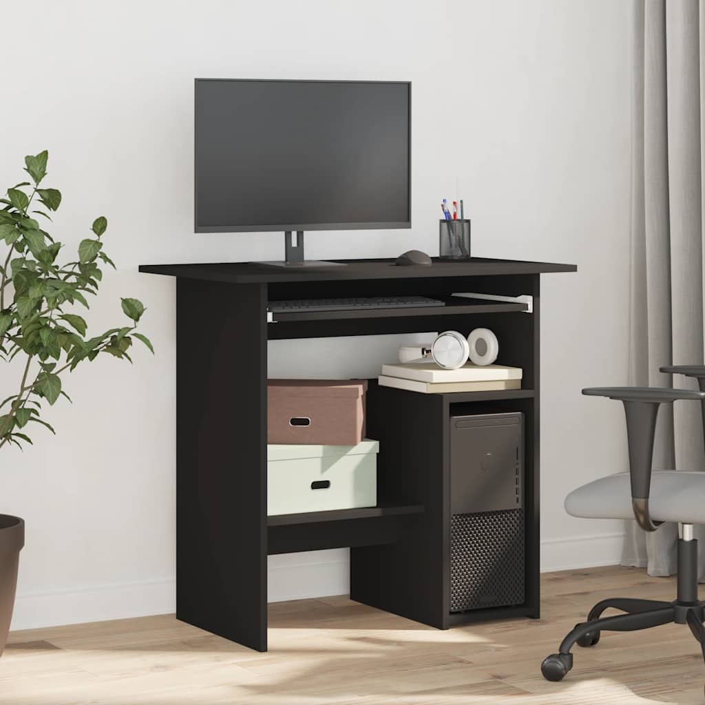 Desk Black 80x45x74 cm Wood Material