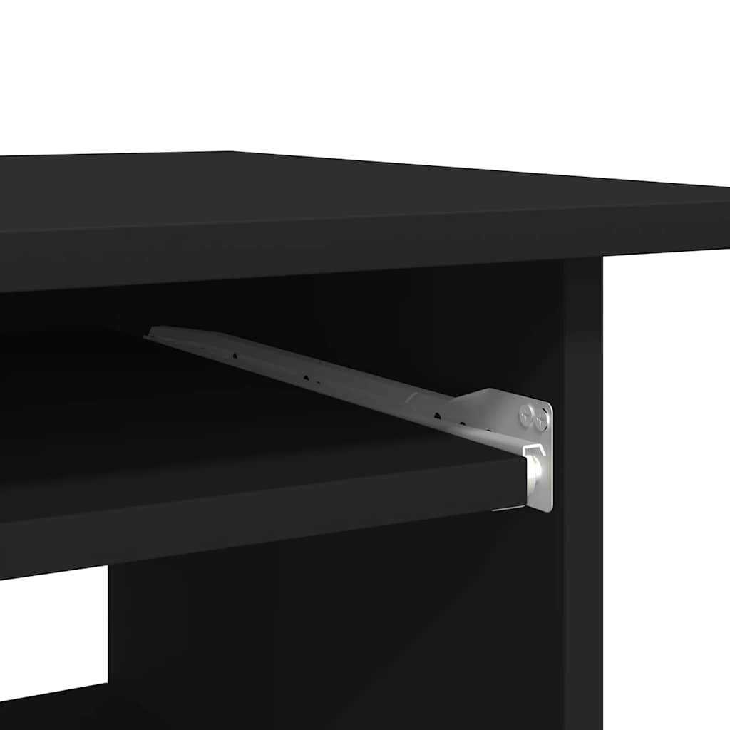 Desk Black 80x45x74 cm Wood Material