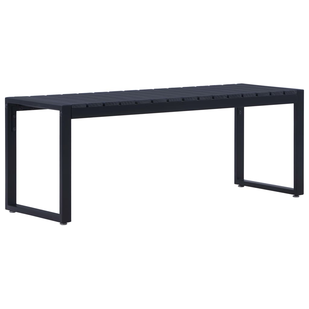 Garden Bench 120.5 cm PS Plate Black
