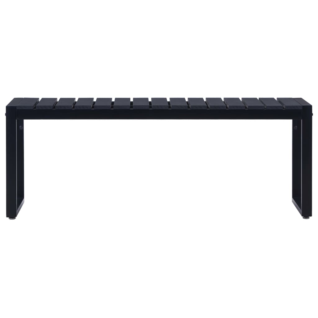Garden Bench 120.5 cm PS Plate Black
