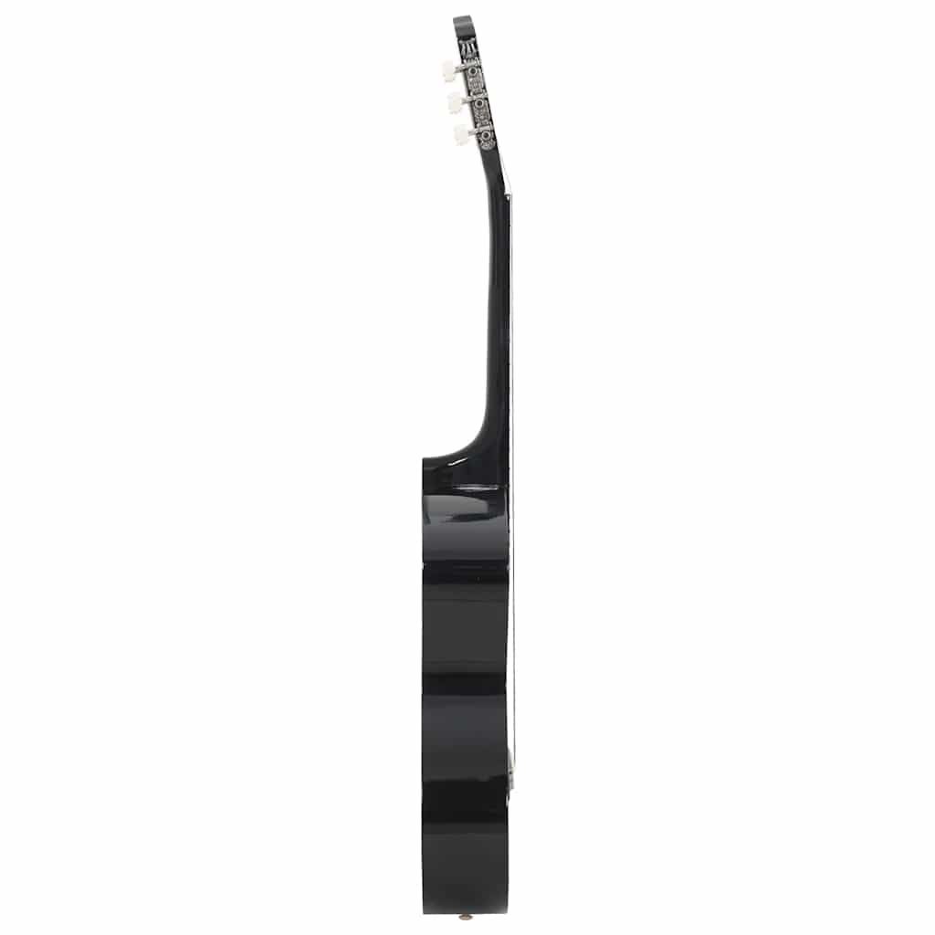 Klassikgitarre für Anfänger Schwarz 4/4 39" Lindenholz