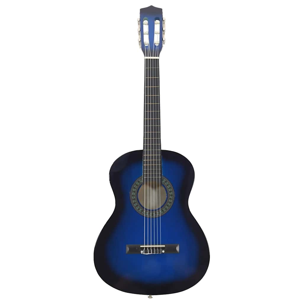 8-tlg. Klassikgitarren-Set für Anfänger Blau 3/4 36"