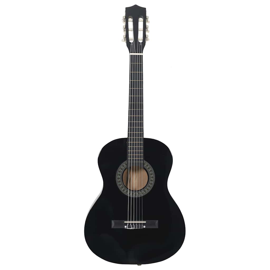 8-tlg. Klassikgitarren-Set für Anfänger Schwarz 3/4 36"