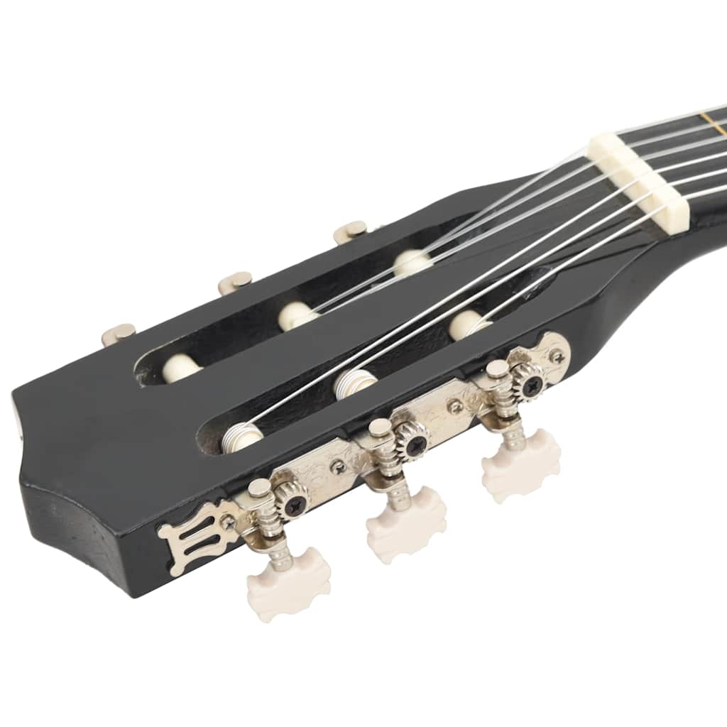 8-tlg. Klassikgitarren-Set für Anfänger Schwarz 3/4 36"