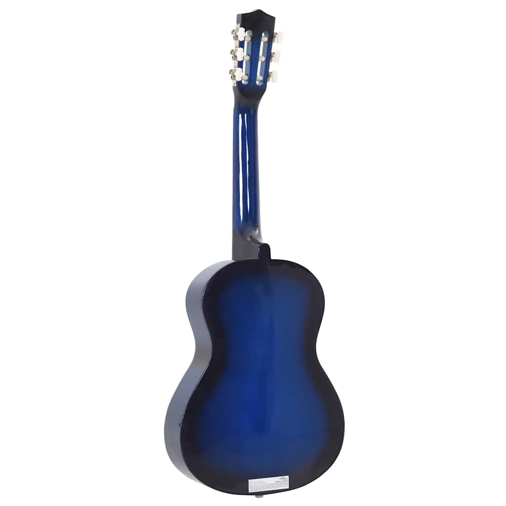 8-tlg. Klassische Gitarre Set für Anfänger Blau 1/2 34"