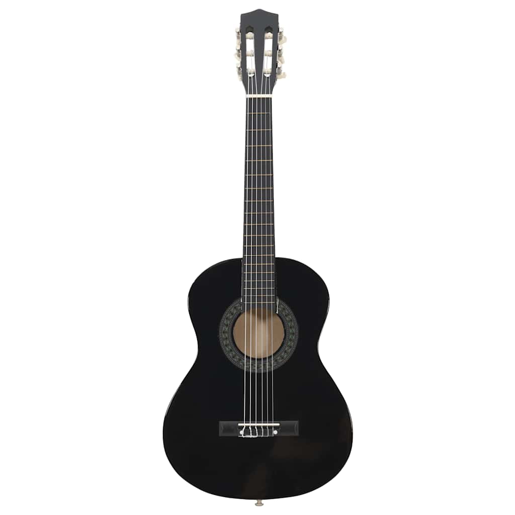 8-tlg. Klassikgitarren-Set für Anfänger Schwarz 1/2 34"