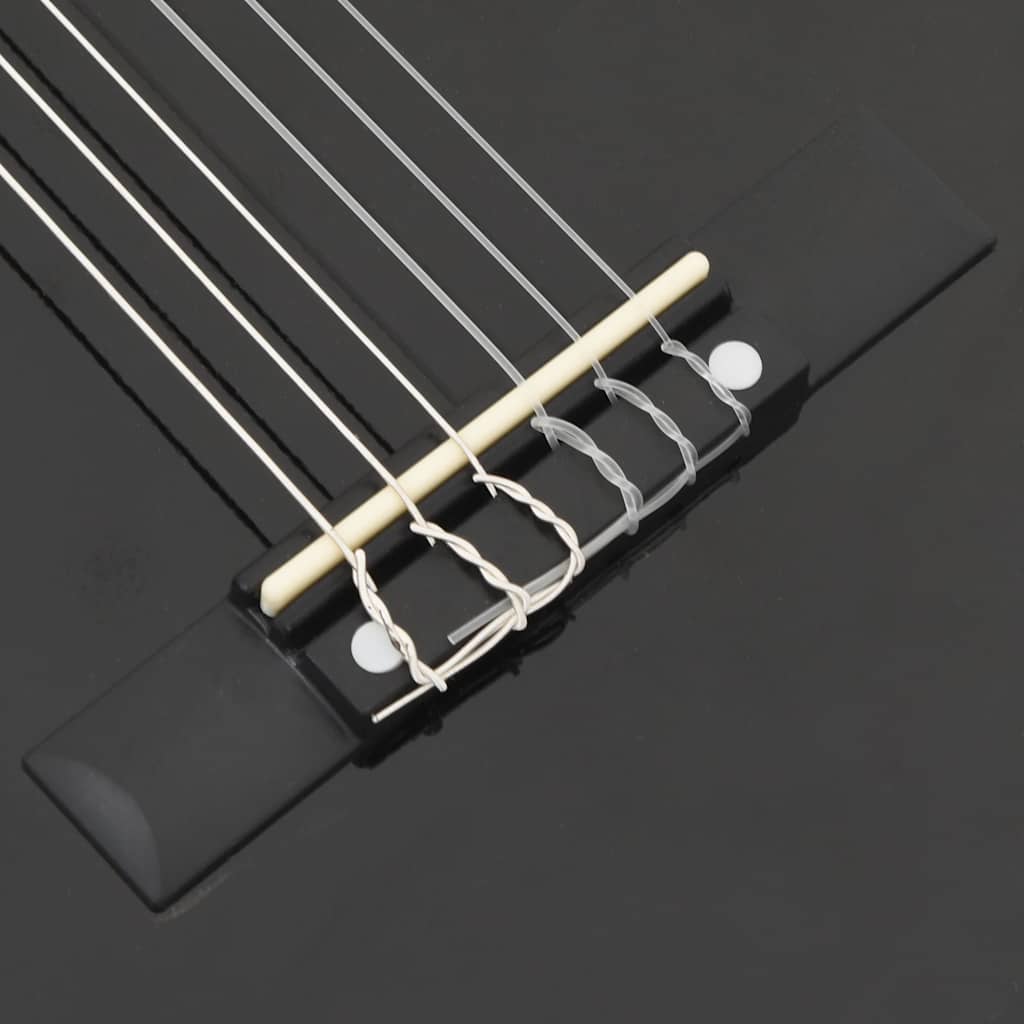 8-tlg. Klassikgitarren-Set für Anfänger Schwarz 1/2 34"