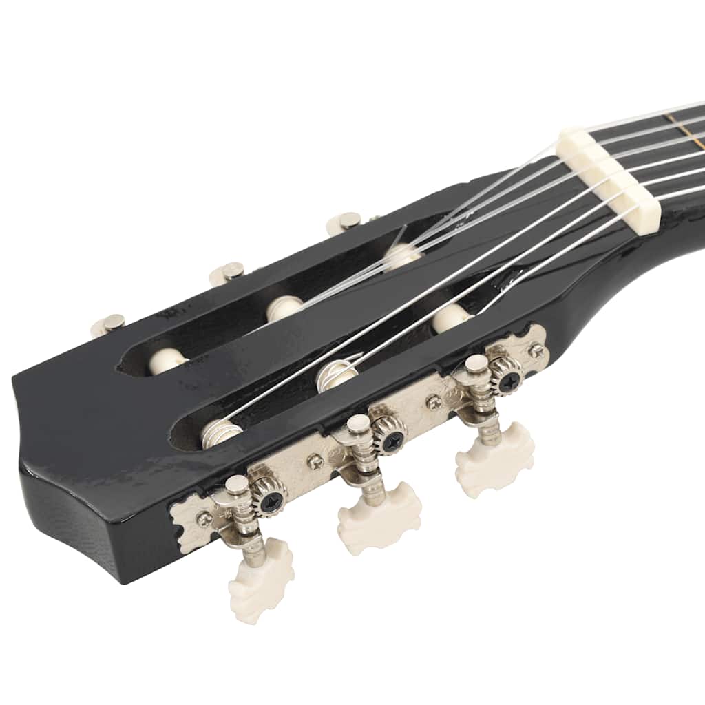 8-tlg. Klassikgitarren-Set für Anfänger Schwarz 1/2 34"