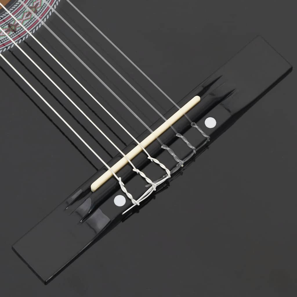 Westerngitarre Cutaway mit 6 Saiten Schwarz 38"