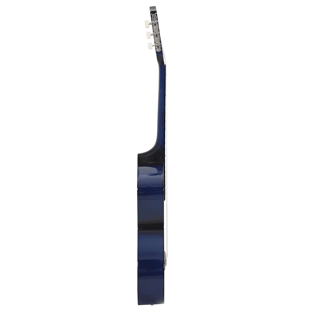 12.-tlg. Westerngitarre Set mit 6 Saiten Blau-Schattiert 38"