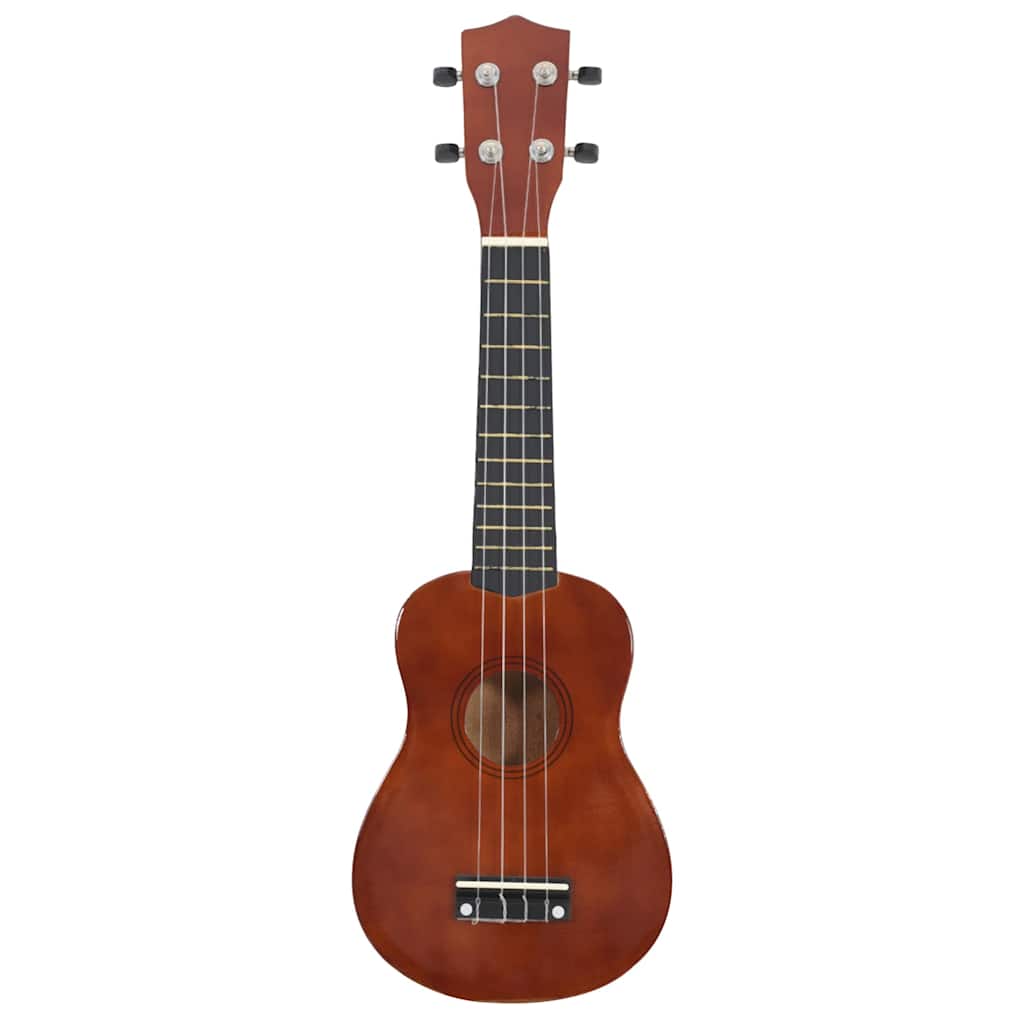Sopran Ukulele Set für Kinder mit Tasche Dunkles Holz 23"