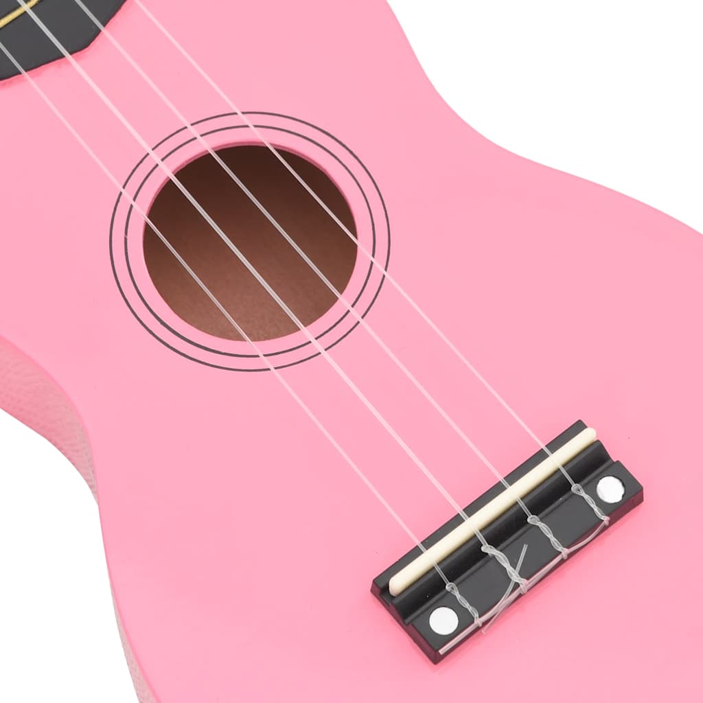 Sopran-Ukulele-Set mit Tasche für Kinder Rosa 23"