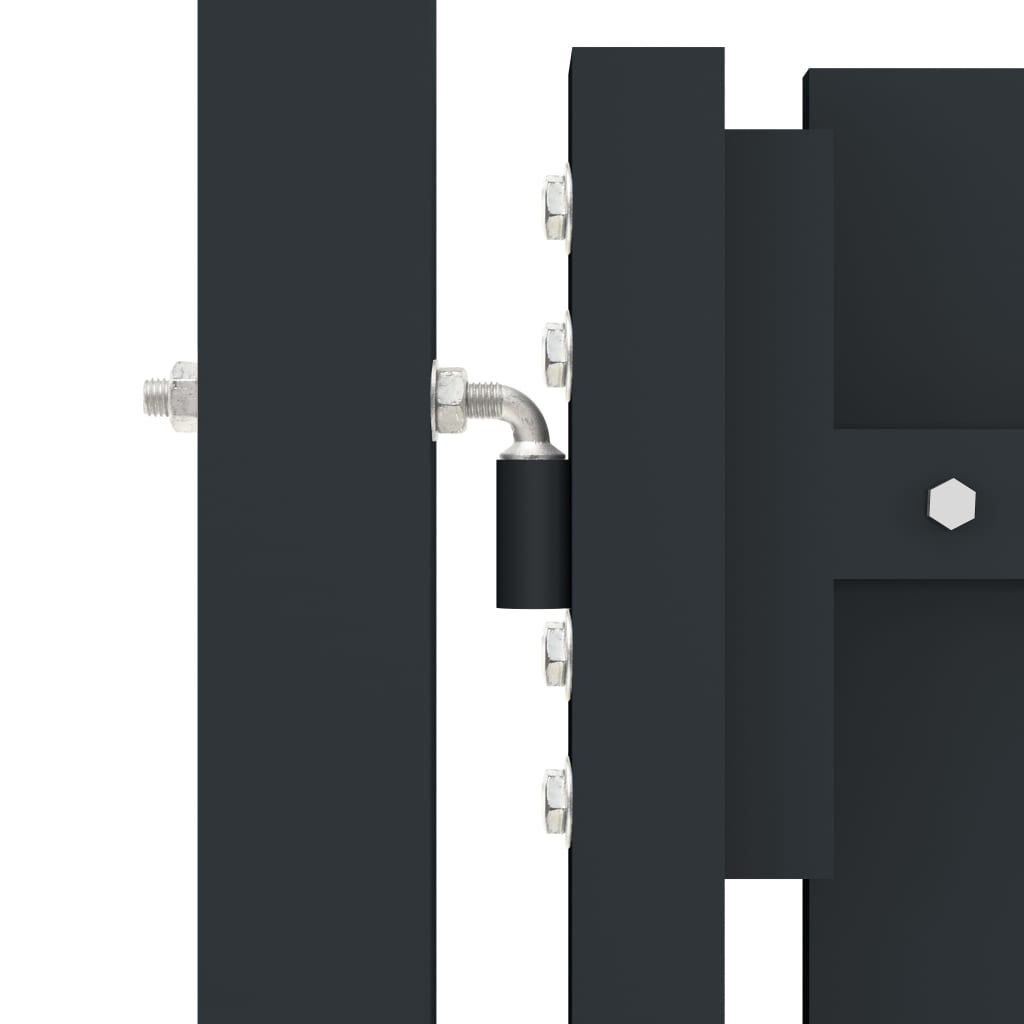 Double-leaf fence gate steel 306x150 cm anthracite