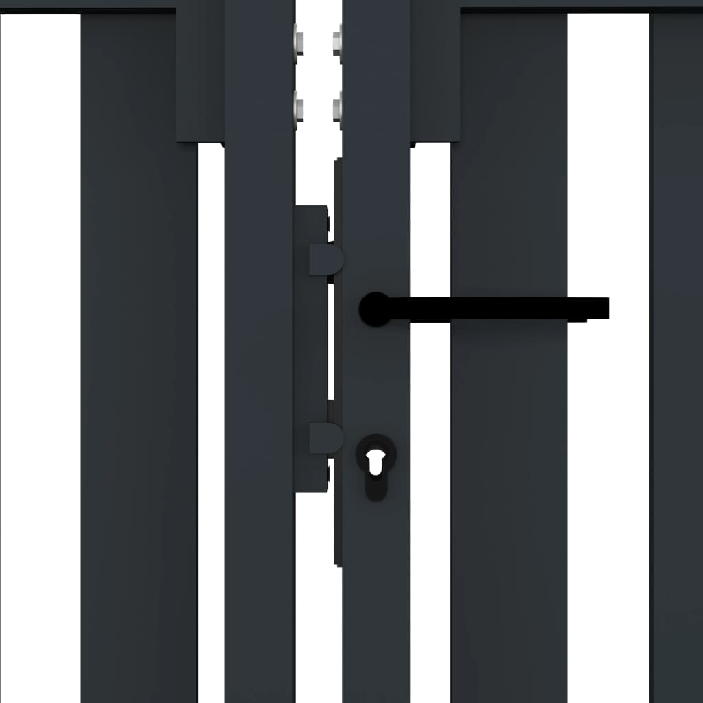 Doppelflügel Zauntor Stahl 306x220 cm Anthrazit