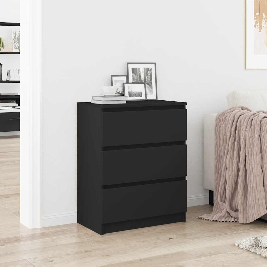 Sideboard Schwarz 60x35x76 cm Holzwerkstoff
