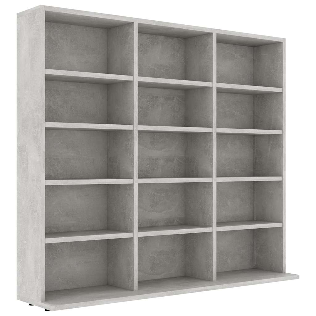CD-Regal Betongrau 100x23x89,5 cm Holzwerkstoff