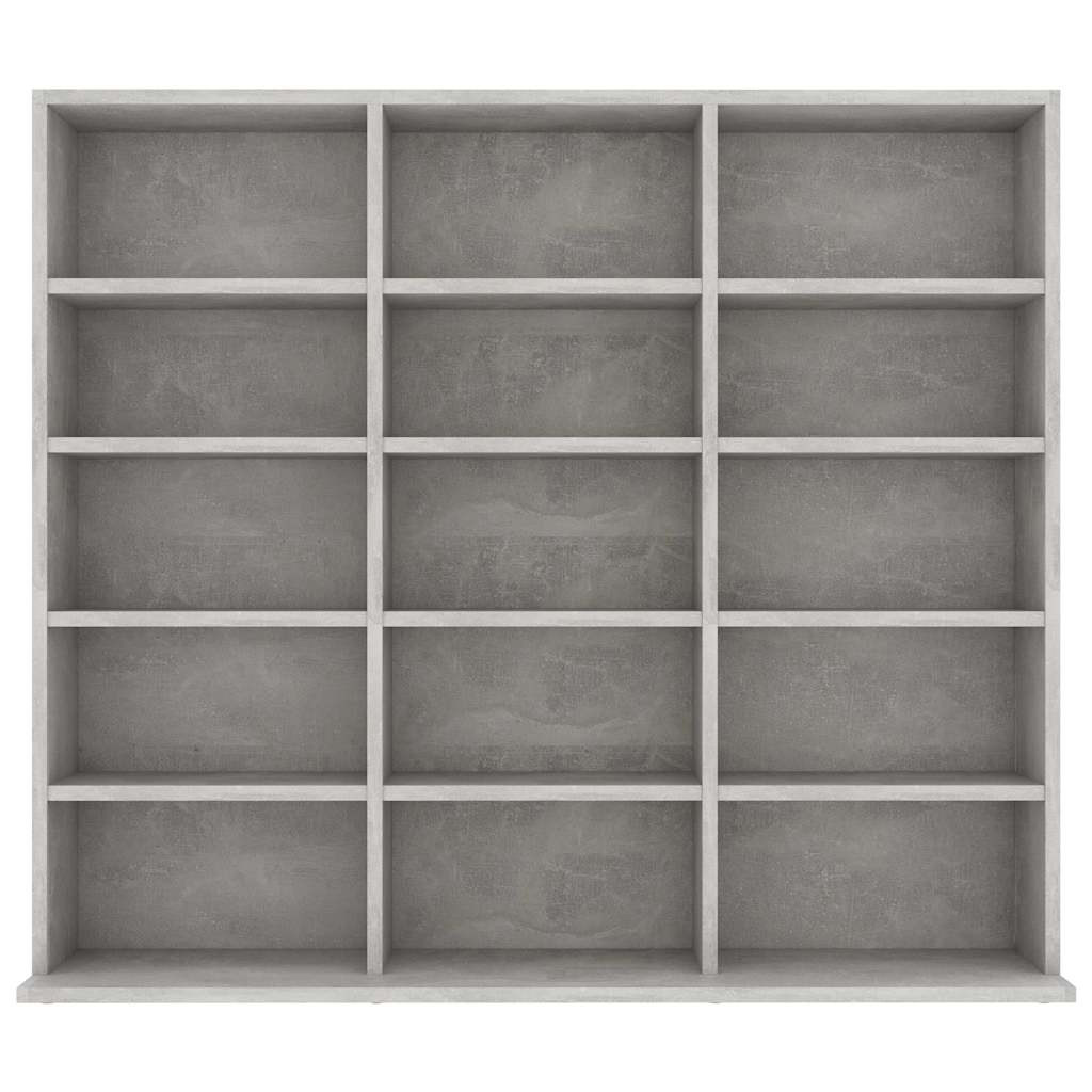 CD-Regal Betongrau 100x23x89,5 cm Holzwerkstoff