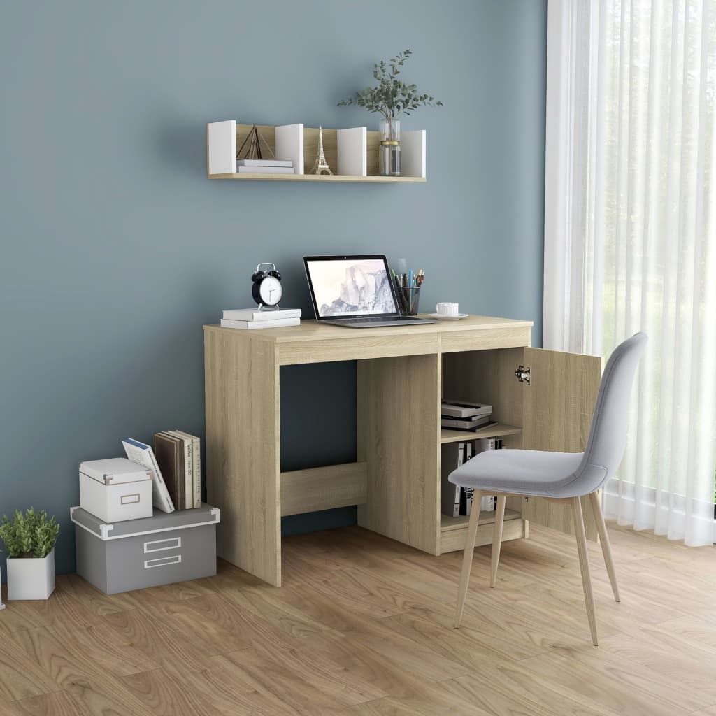Desk Sonoma Oak 100x50x76 cm Wood Material