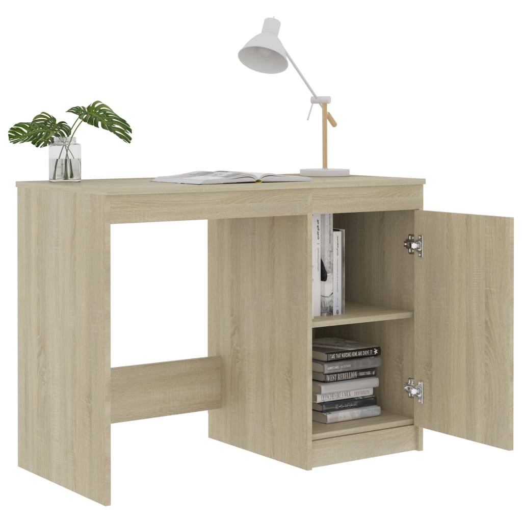 Desk Sonoma Oak 100x50x76 cm Wood Material