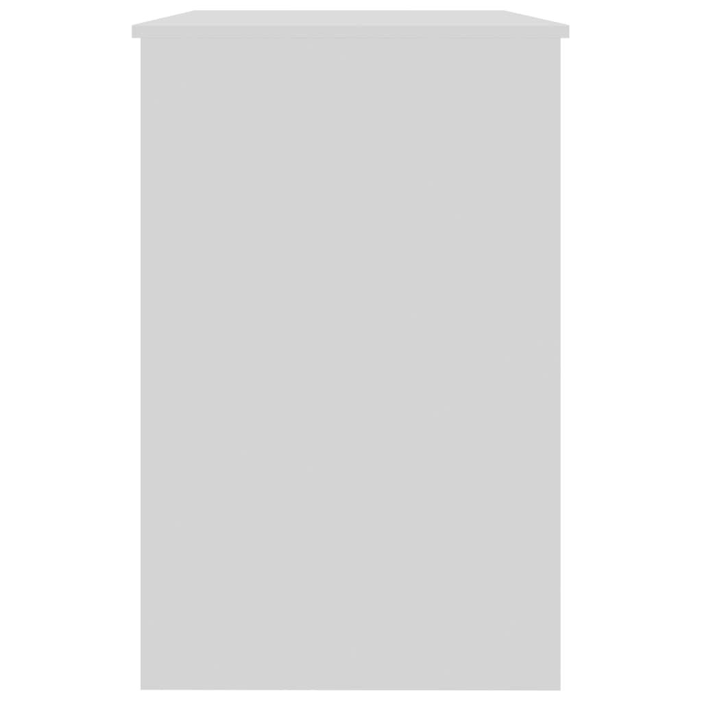 Desk High Gloss White 100x50x76 cm Wood Material