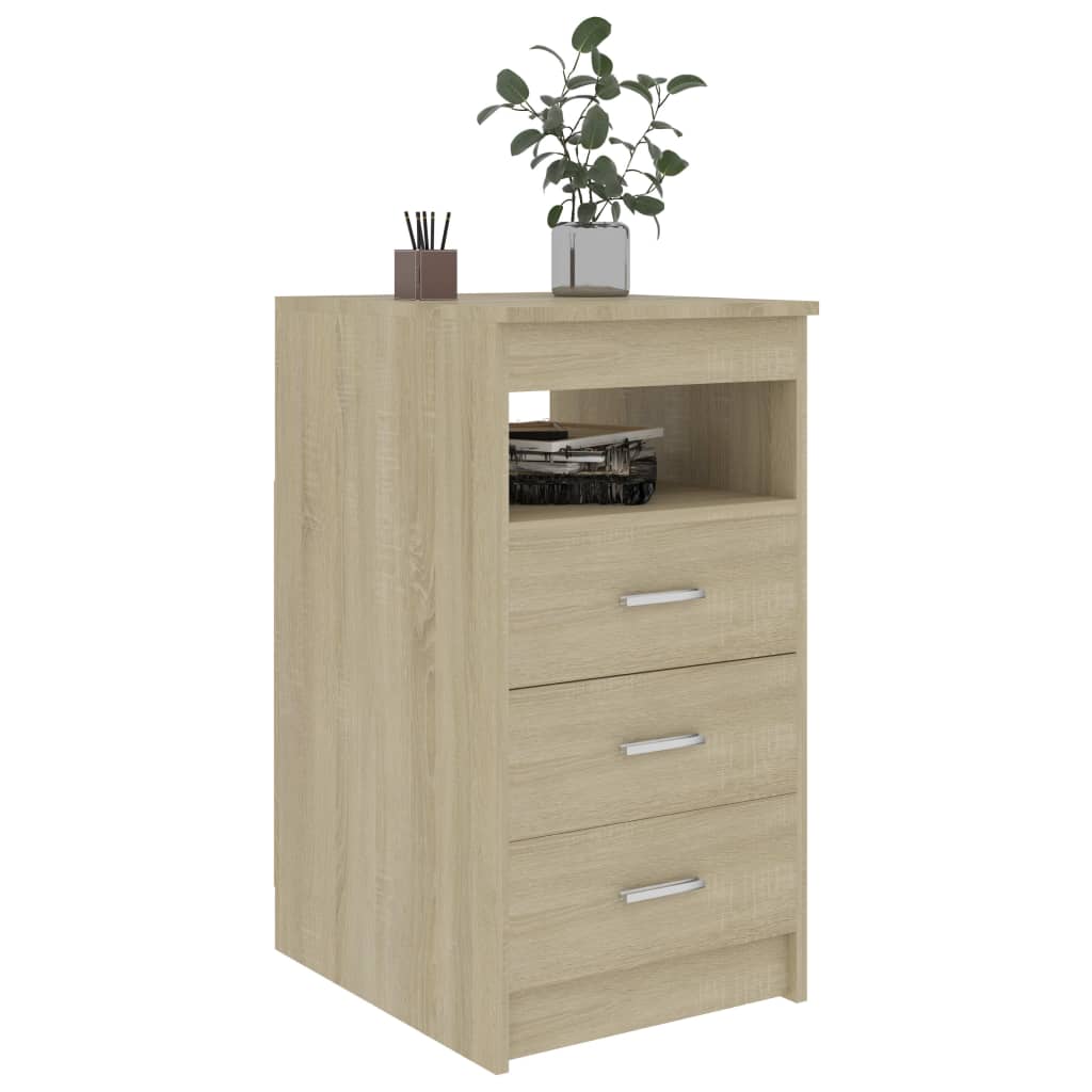 Sideboard with drawers Sonoma oak 40x50x76 cm wood material